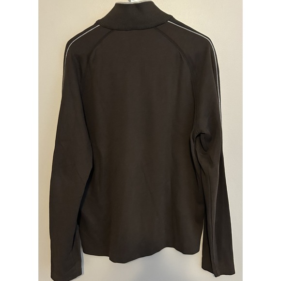 Hugo Boss Brown Pullover Long Sleeve Sweater Men's Size S - Regular Fit 1/4 Snap - Picture 4 of 11